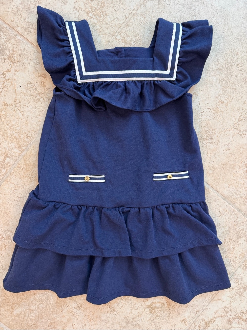 Janie and Jack Navy Sailor Dress Girls Size 5